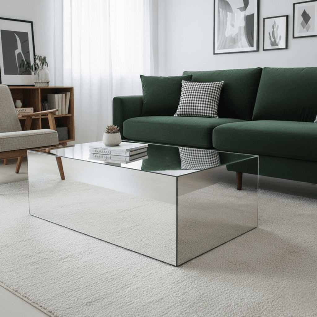 Mirror table reflection